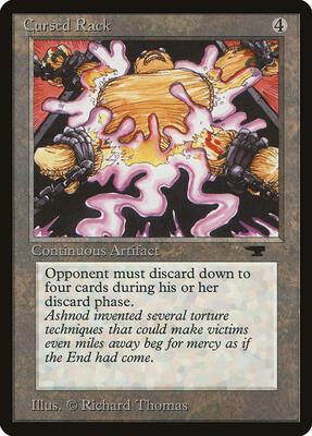Cursed Rack card from Antiquities