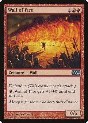 Wall of Fire card from Magic 2010 (M10)