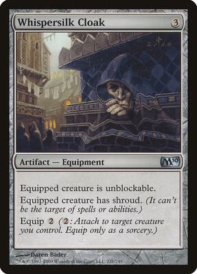 Whispersilk Cloak card from Magic 2010 (M10)
