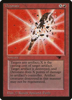 Detonate card from Antiquities