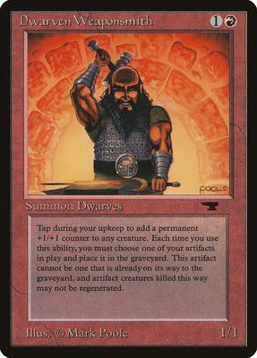 Dwarven Weaponsmith card from Antiquities