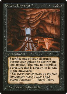 Gate to Phyrexia card from Antiquities
