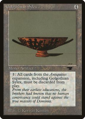 Golgothian Sylex card from Antiquities