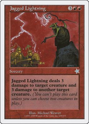 Jagged Lightning card from Starter 1999