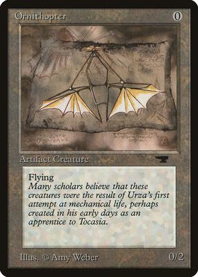 Ornithopter card from Antiquities