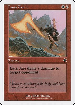 Lava Axe card from Starter 1999