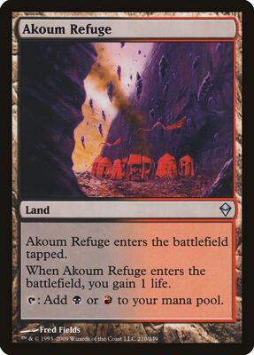 Akoum Refuge card from Zendikar