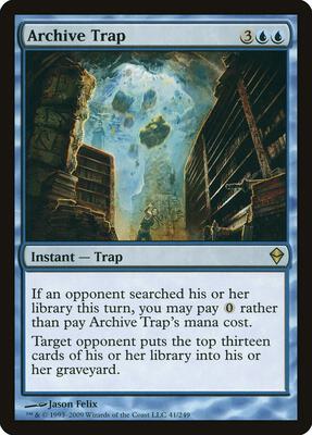 Archive Trap card from Zendikar