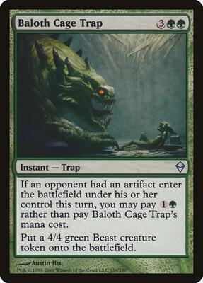 Baloth Cage Trap card from Zendikar