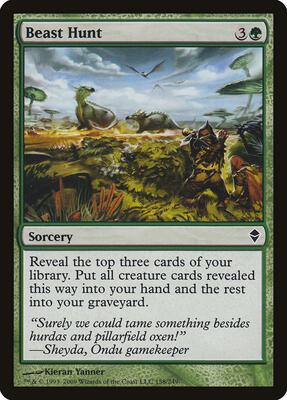 Beast Hunt card from Zendikar