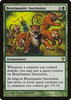 Beastmaster Ascension card from Zendikar