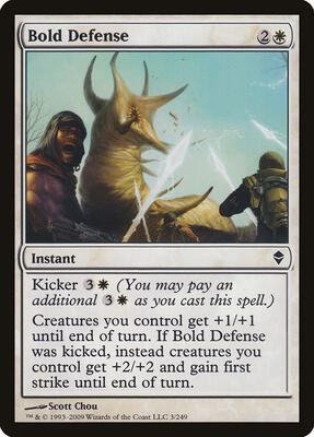 Bold Defense card from Zendikar