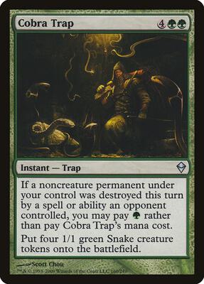 Cobra Trap card from Zendikar