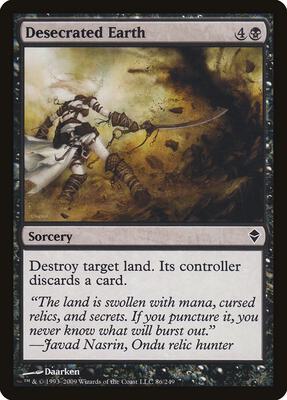 Desecrated Earth card from Zendikar