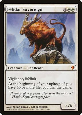 Felidar Sovereign card from Zendikar