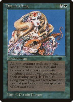 Titania's Song card from Antiquities