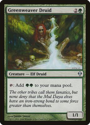 Greenweaver Druid card from Zendikar