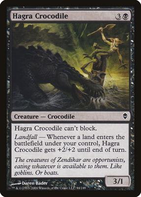 Hagra Crocodile card from Zendikar