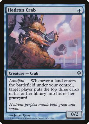 Hedron Crab card from Zendikar