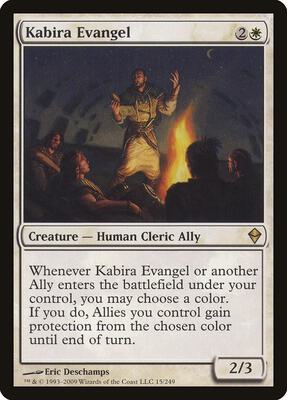 Kabira Evangel card from Zendikar