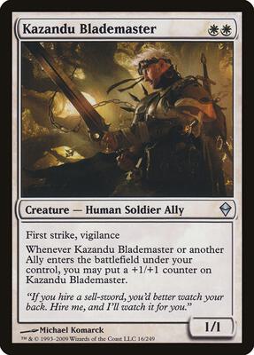 Kazandu Blademaster card from Zendikar