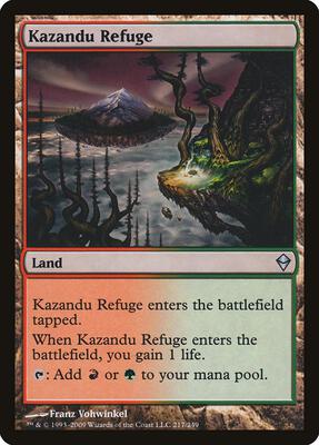 Kazandu Refuge card from Zendikar