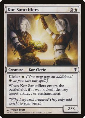 Kor Sanctifiers card from Zendikar