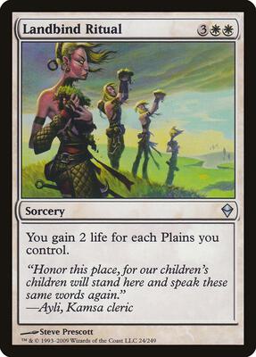 Landbind Ritual card from Zendikar