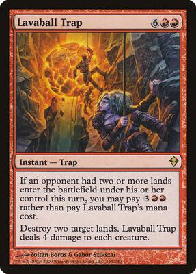 Lavaball Trap card from Zendikar