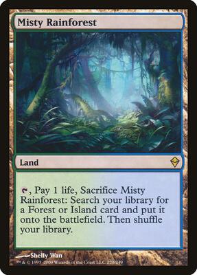 Misty Rainforest card from Zendikar