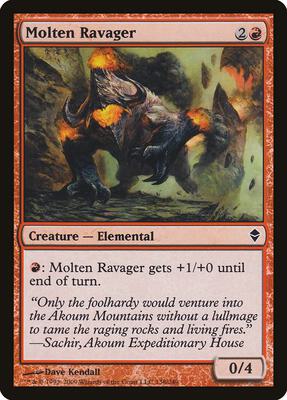 Molten Ravager card from Zendikar
