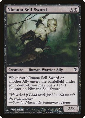 Nimana Sell-Sword card from Zendikar