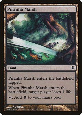 Piranha Marsh card from Zendikar