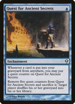 Quest for Ancient Secrets card from Zendikar