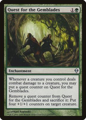 Quest for the Gemblades card from Zendikar
