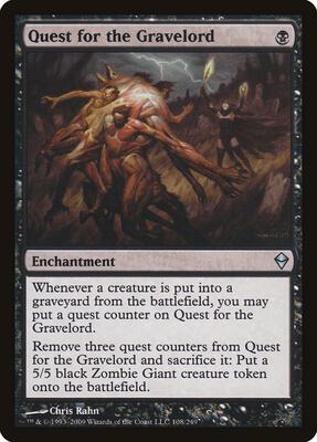 Quest for the Gravelord card from Zendikar