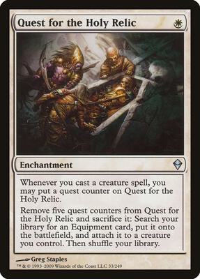 Quest for the Holy Relic card from Zendikar