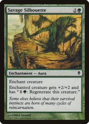 Savage Silhouette card from Zendikar
