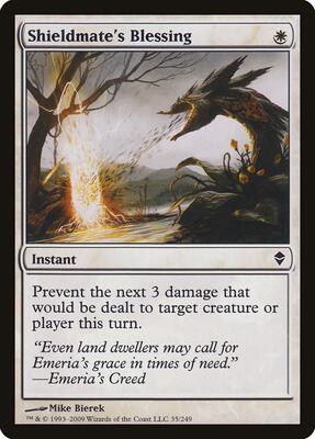 Shieldmate's Blessing card from Zendikar