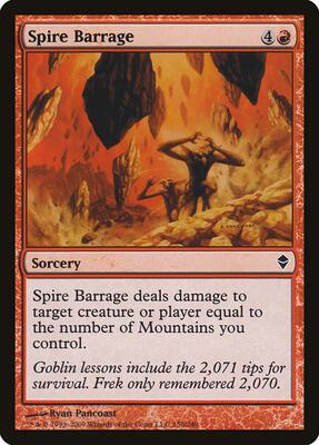 Spire Barrage card from Zendikar