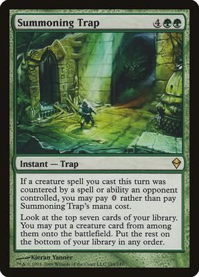 Summoning Trap card from Zendikar