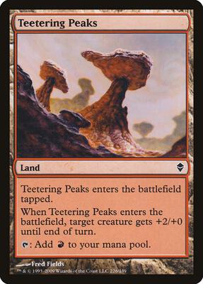 Teetering Peaks card from Zendikar