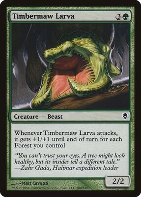 Timbermaw Larva card from Zendikar