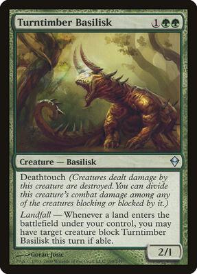 Turntimber Basilisk card from Zendikar