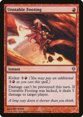 Unstable Footing card from Zendikar