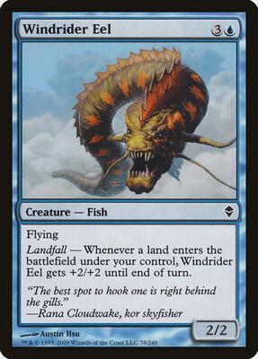 Windrider Eel card from Zendikar