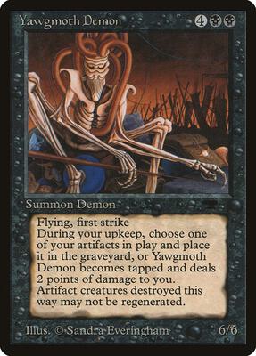 Yawgmoth Demon card from Antiquities