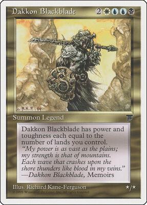 Dakkon Blackblade card from Chronicles