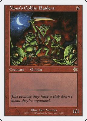 Mons's Goblin Raiders card from Starter 1999