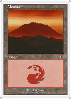 Mountain (166) card from Starter 1999